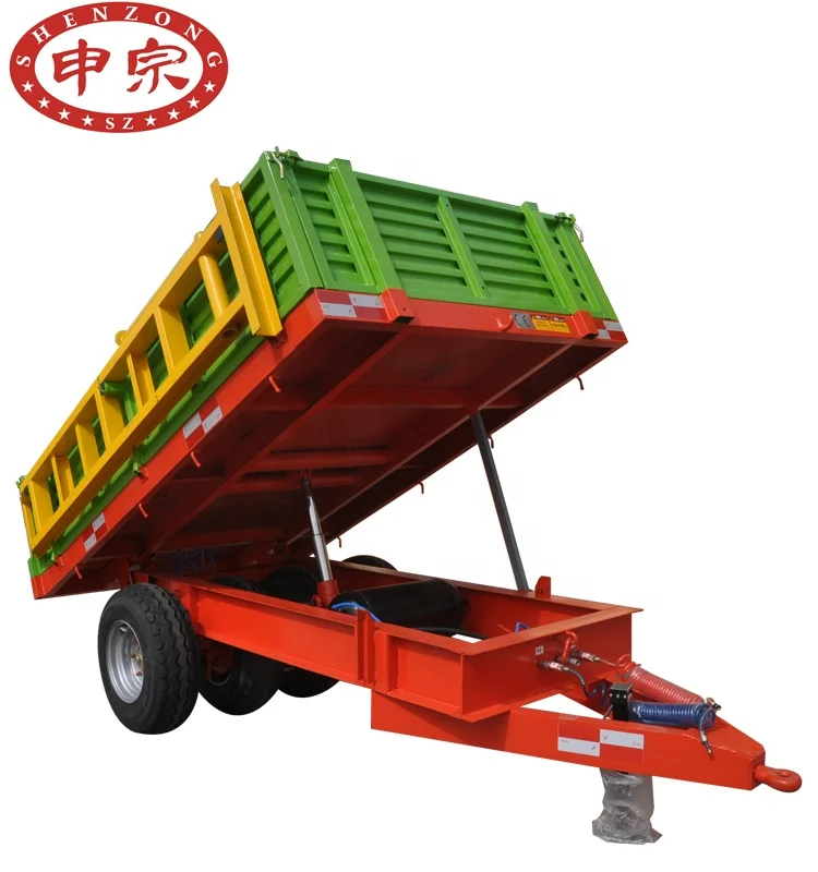 5 Ton Agriculture Farm Tractor Dump Tiping Tilting Trailer For Sale