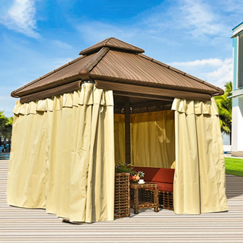Outdoor Aluminum Manufacture Frame Gazebo Bbq Garden Rattan 3x3 Tent