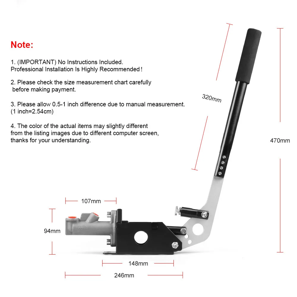 Universal Hand Brake Aluminum Hydraulic Drift E Brake Racing Parking ...