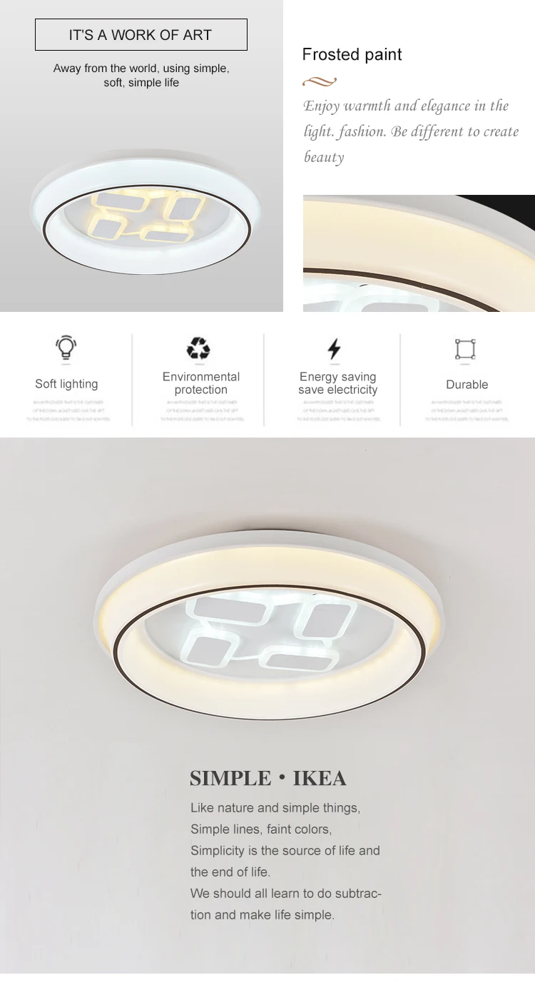 High quality fancy design home decoration round modern decor led ceiling lamp