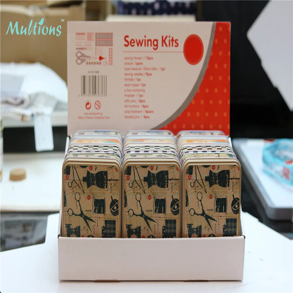 Pdq Promotion Item Tin Box Sewing Kit,Mini Hotel Sewing Kit Buy