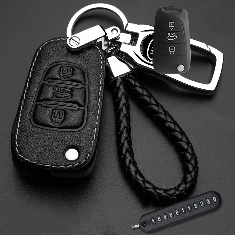 For Kia Forte / Forte Koup Keyless Remote Car Key Leather Case Cover