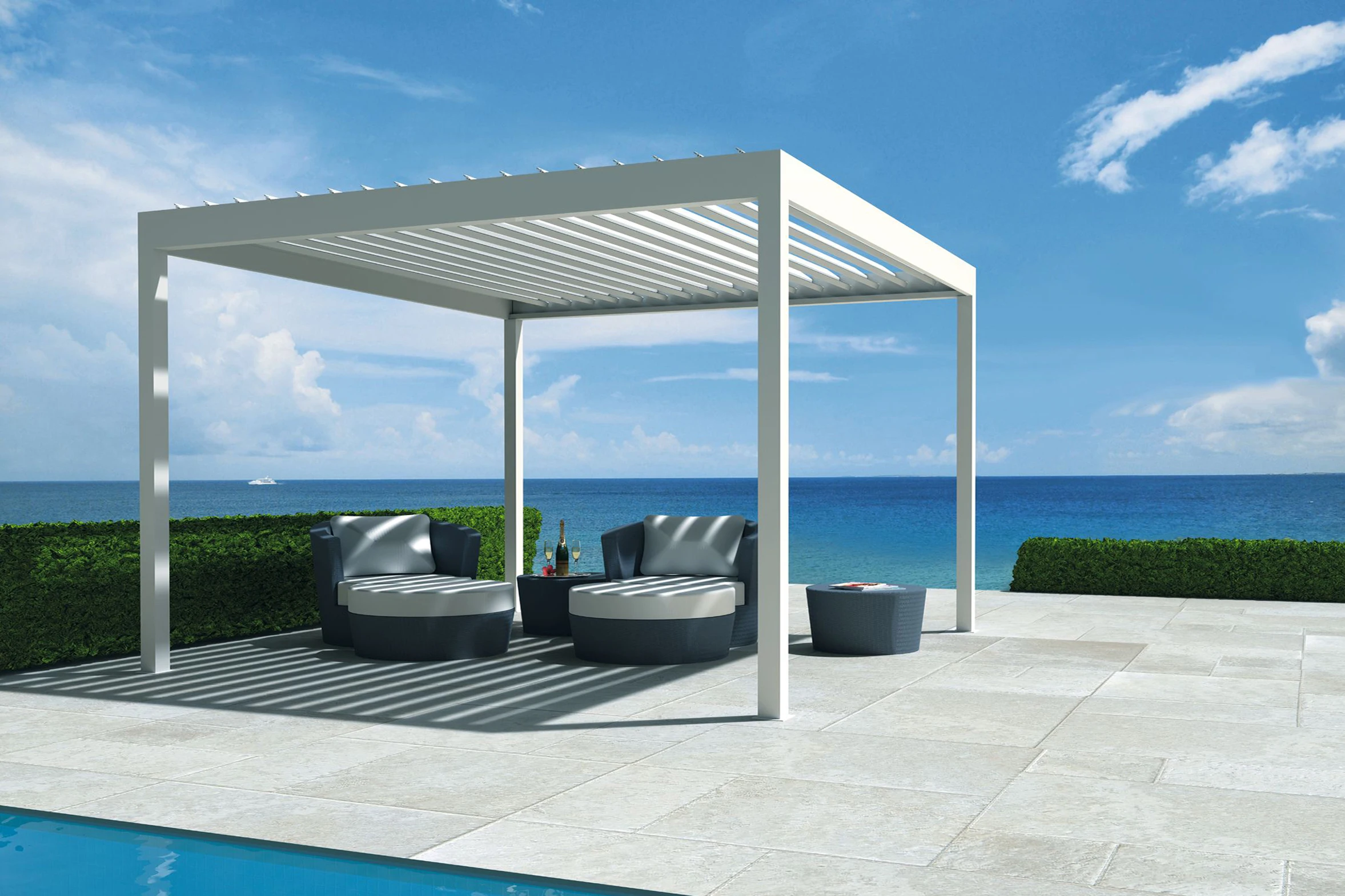 户外电动 pergola 机动可调防水 pergolas 铝 bioclimatiques - buy p