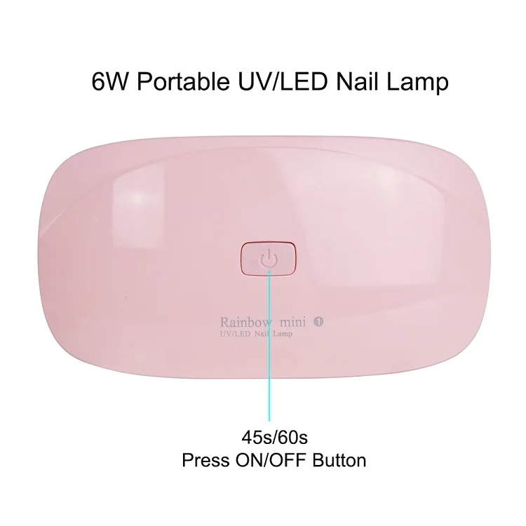 Mini portable led nail lamp 6w gel nail lamp