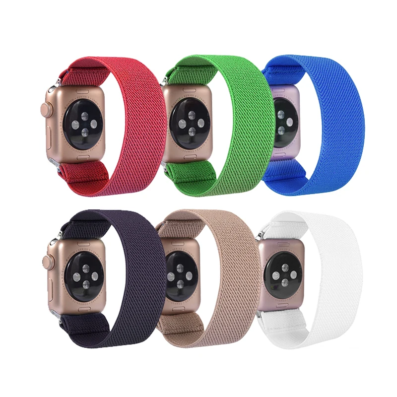 
Solo Loop Weave Wrist Straps Waterproof Nylon Braided Solo Loop Band For Apple Watch 5 
