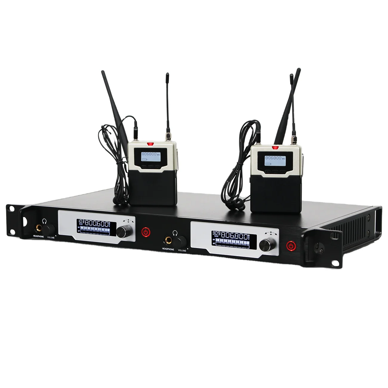 Oem J2 Professional 2 Channel Uhf Wireless In Ear Monitor System For
