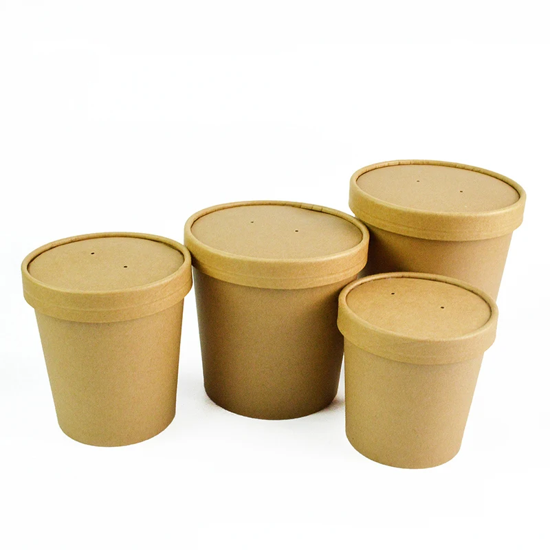 Paper Soup Cup With Paper Lid/cardboard Paper Soup Cup/soup Cup With