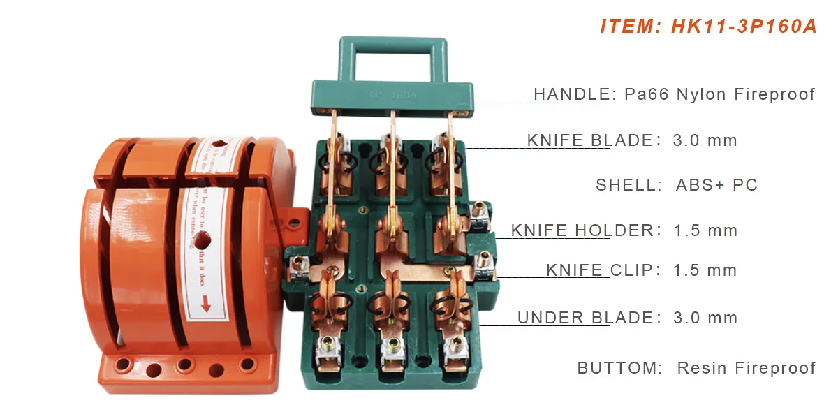 热门产品 3p 160a 电动电动刀片刀开关