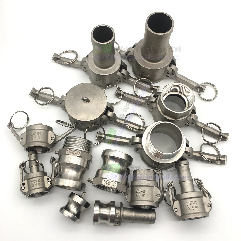 Stainless Steel Camlock Fittings Quick Cam Lock Couplings 1/2" To 2" Mpt Fpt Barb Adapter Buy