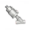 Double Acting DN15 1/2 inch Stainless Steel Pneumatic Water Steam Control Angle Seat Valve