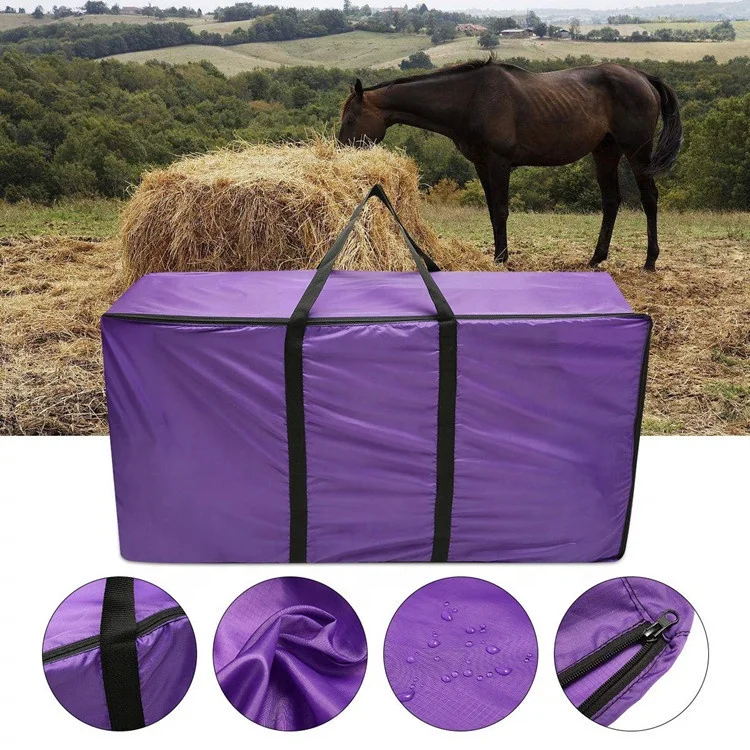Hay Straw Bale Bag Storage Carry Waterproof Camping Horse Feeder Riding Gear 