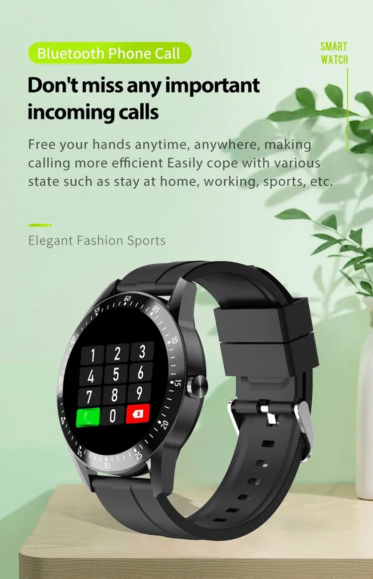 S1 Smartwatch Heart Rate Monitoring Waterproof BT Call music player wristband blood pressure blood oxygen Smart watch S1