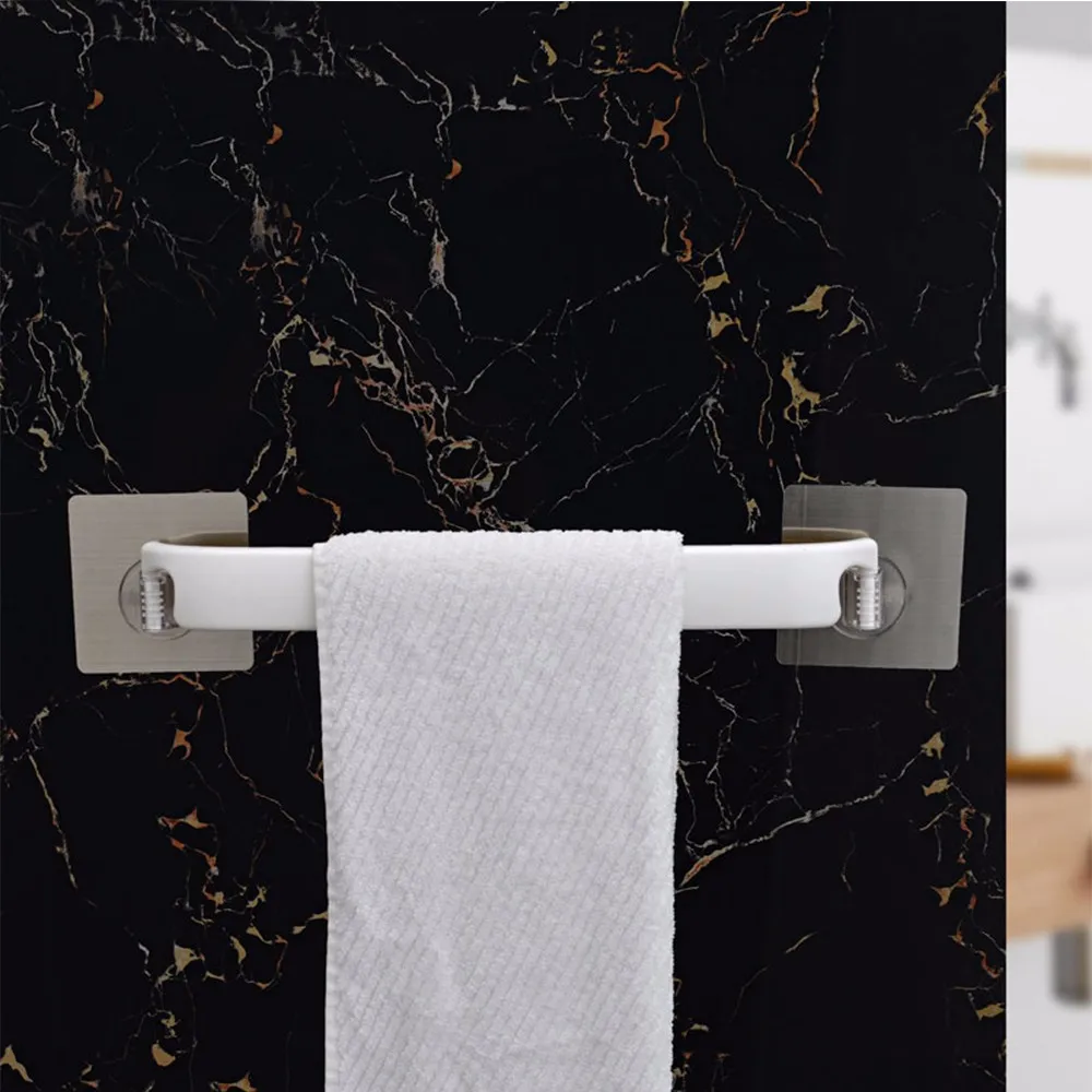 Shuangqing Wall Mounted single layer Plastic Modern  Self Adhesive Corner Towel rack bathroom
