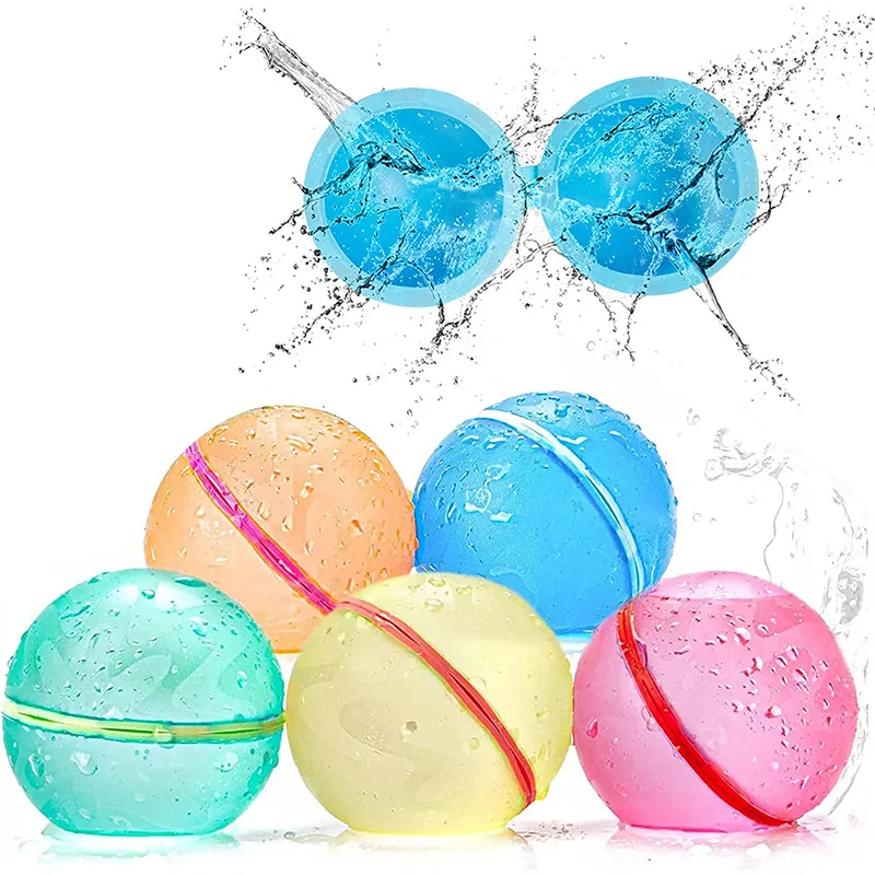 Quick Fill Reusable Water Balloons Silicone Self Sealing Refillable Reusable Water