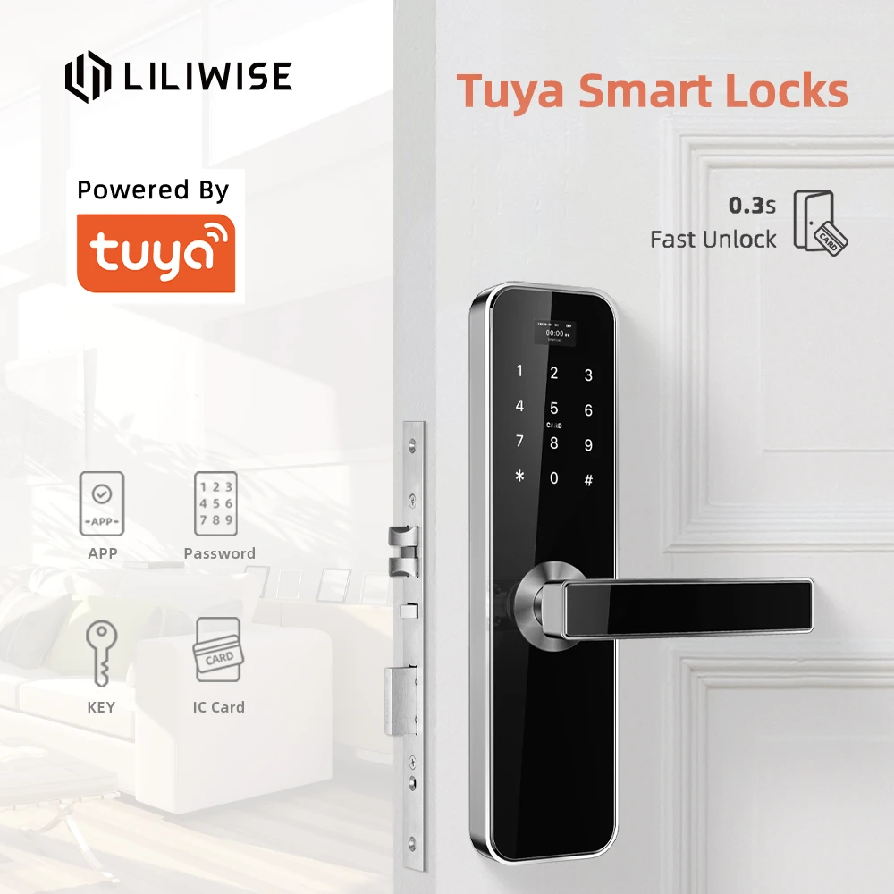 Smart Life Password Tuya Smart Door Lock For Hotel Apartment Home