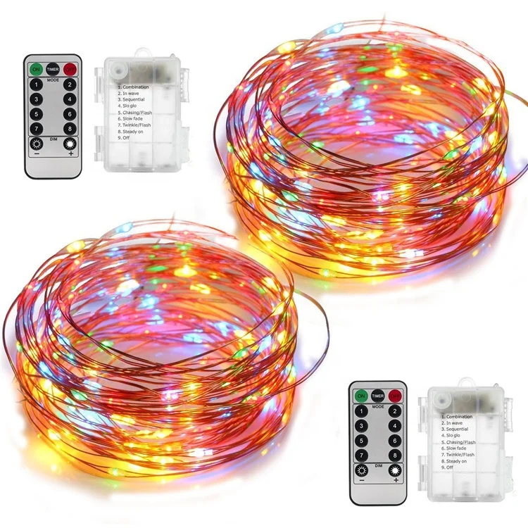battery operated Fairy string Lights 8 Modes with Remote Control Sound Activated Waterproof Copper Wire String light