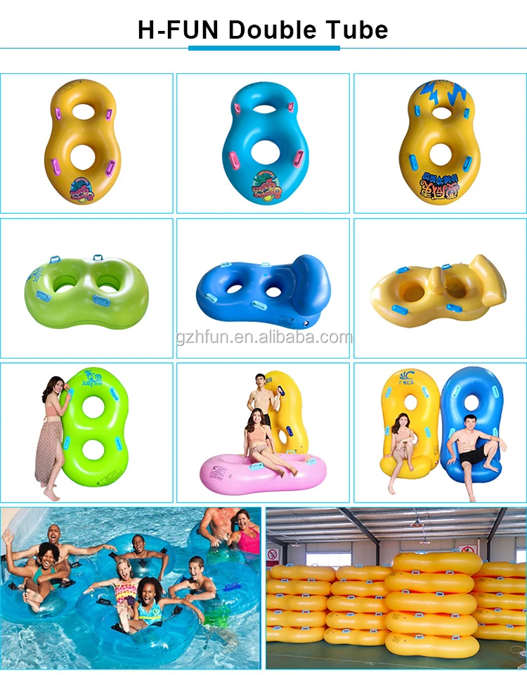 Water Park Slide Tube Factory Supply Inflatable Double Tube Aqua Slide
