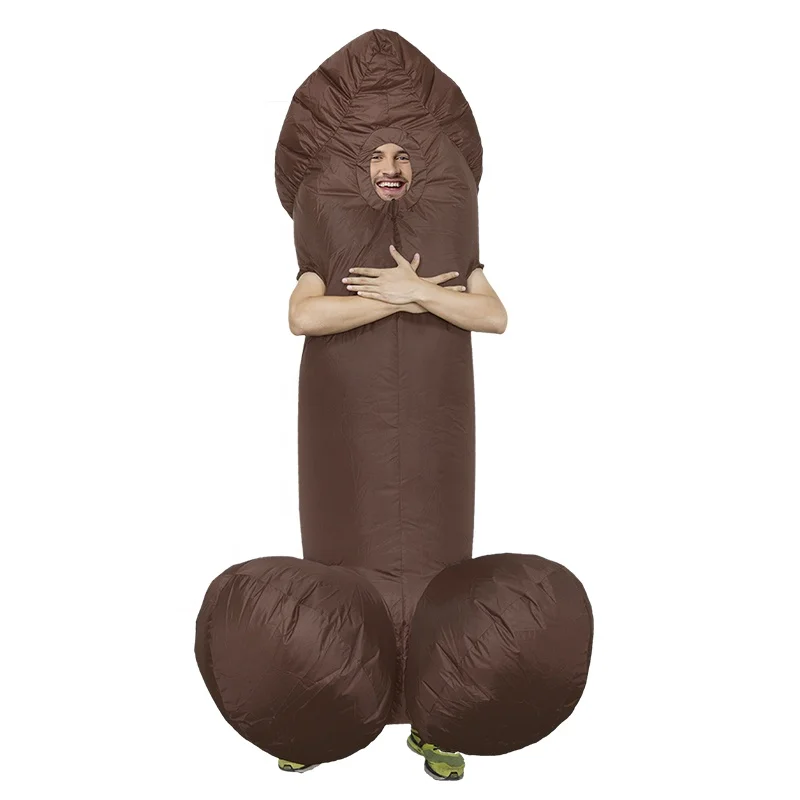 Traje de halloween engraçado pênis pênis inflável traje do traje para adulto