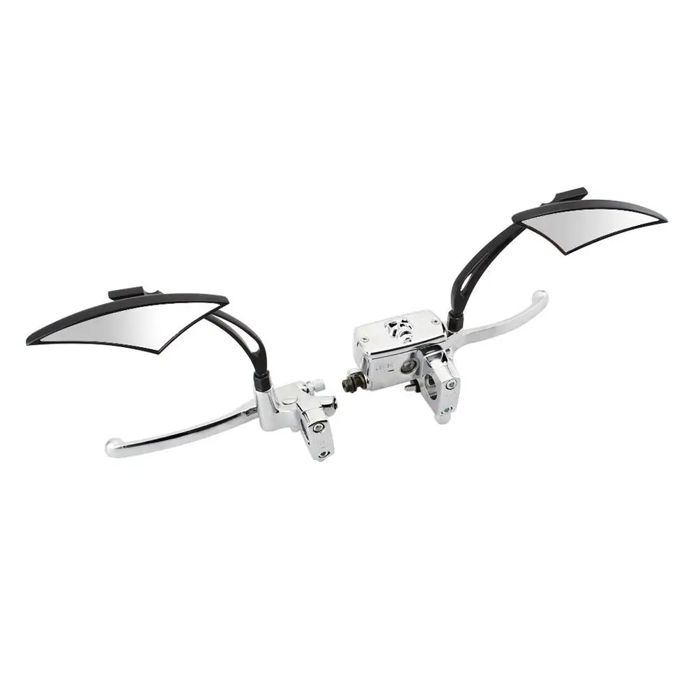 Motorcycle Skull Hydraulic Clutch Brake Lever Master Cylinder w/ Rearview Mirror Fit For Honda SHADOW STEED 600 400VT 600VT 750