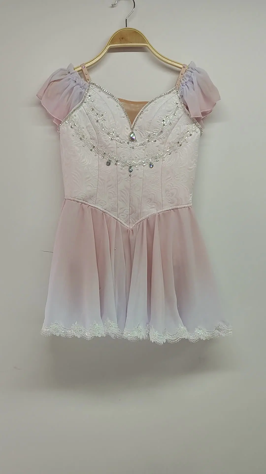 open lace back dress Powder Pink Cupid  Dancewear by Patricia