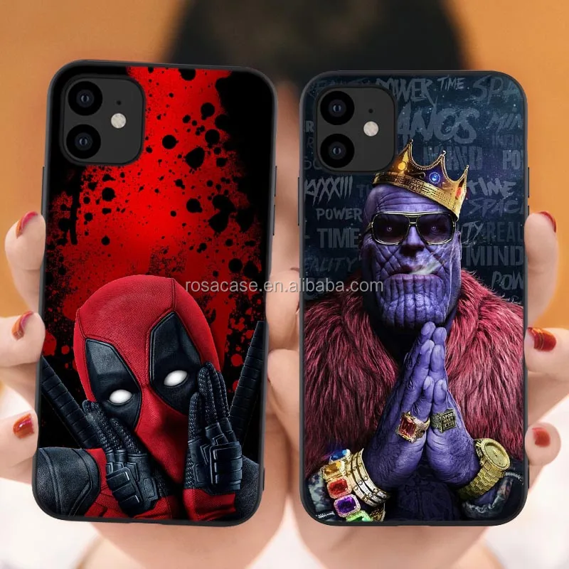 For Iphone 12 Case 3d Hand Feel Print Fashion Marvel Venom Iron Man Spider Man Deadpool Soft Cover For Iphone 12 11 Pro Max Buy For Iphone 11 Case Case For Iphone11 Pro