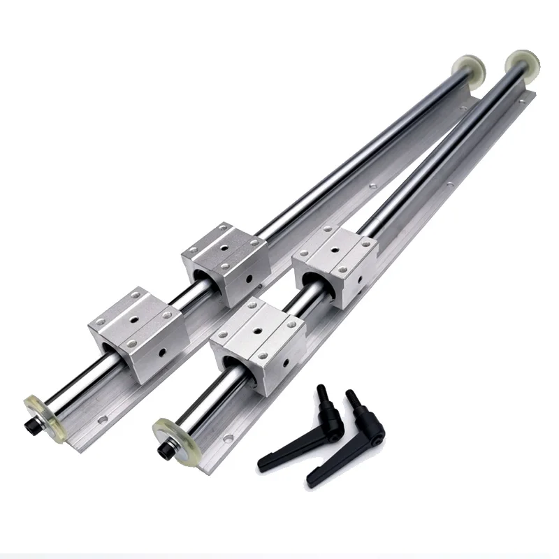 product evergrande linear guide rail sbr16 aluminum bearing cylindrical base support light shaft slider 12 slide table full set-10
