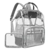 School Heavy Duty Clear Transparent PVC Backpack See Through Backpack