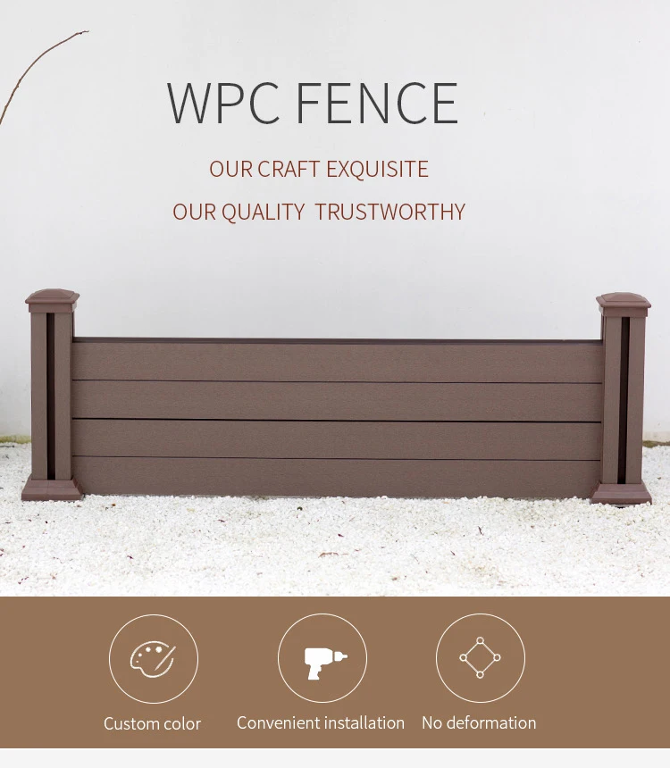 Garden like wood waterproof outdoor wood plastic composite wpc fence panel