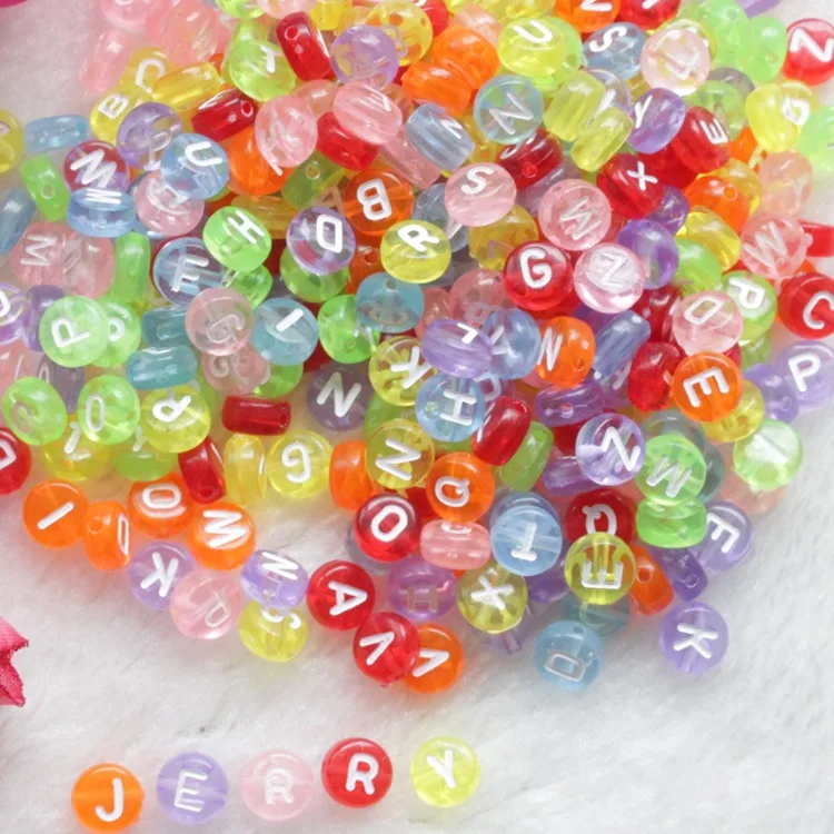 flat alphabet beads