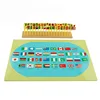 GE037 Montessori Preschool Flags of The World Map Recognize Geography Standard Teaching Aids Wooden Educational Materials Toys