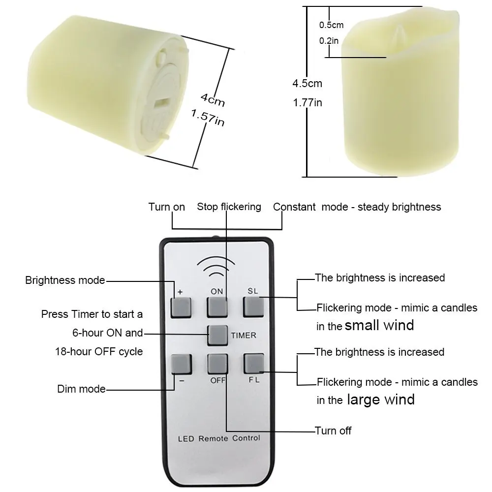 Battery Operated Cheap LED Candle For Home Decoration