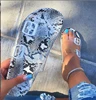 2019 Women's Sandals Leopard Snake Print Summer Outside Slippers Ladies Cute Flat Buckle Slippers Women's Hot Sandals