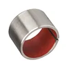 Bronze Powder Sintered Steel Back Self Lubricating Shaft Sleeve Bushing With Red PTFE
