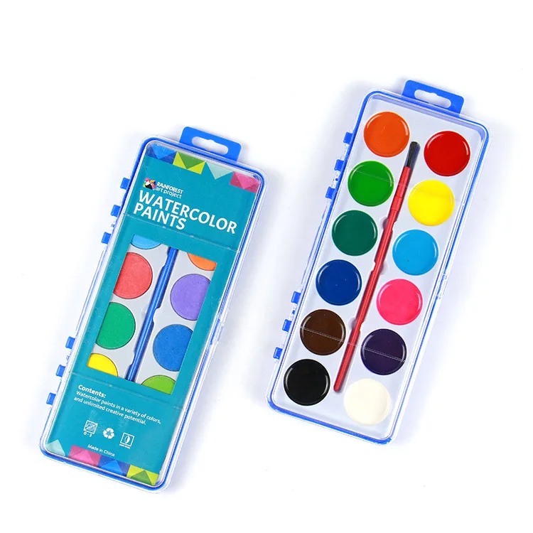 12 Colors Watercolor Paint Set For Kids Art Watercolor Paint Set With