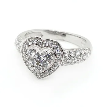 High Quality Cz Heart 5925 Silver Ring Diamond - Buy 5925 Silver Ring ...