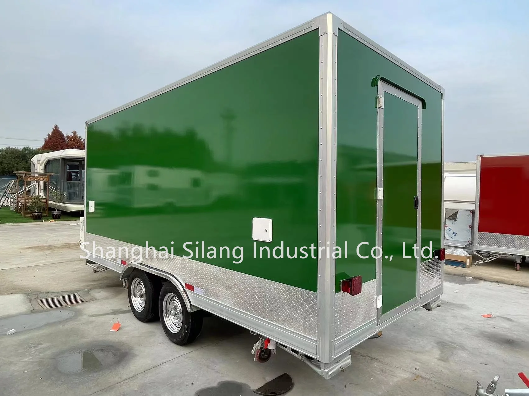 SL-6Z Customized Green Mobile Fast Food Square Trailer Food truck For USA Standard details