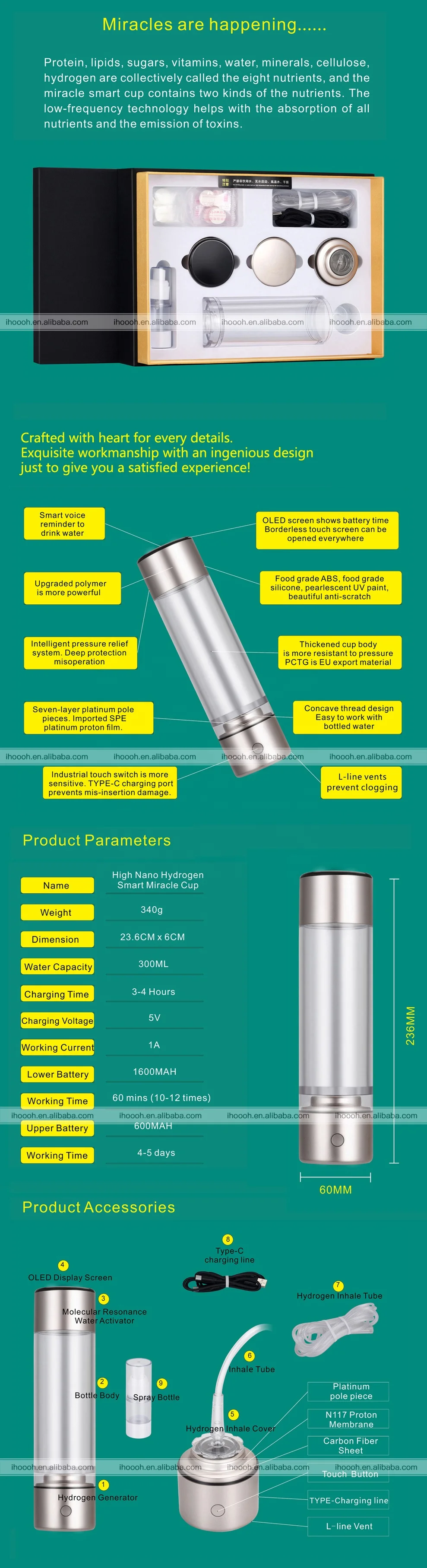 7.8hz molecular hydrogen smart cup GOLD color MAIN FEATURE 2.jpg