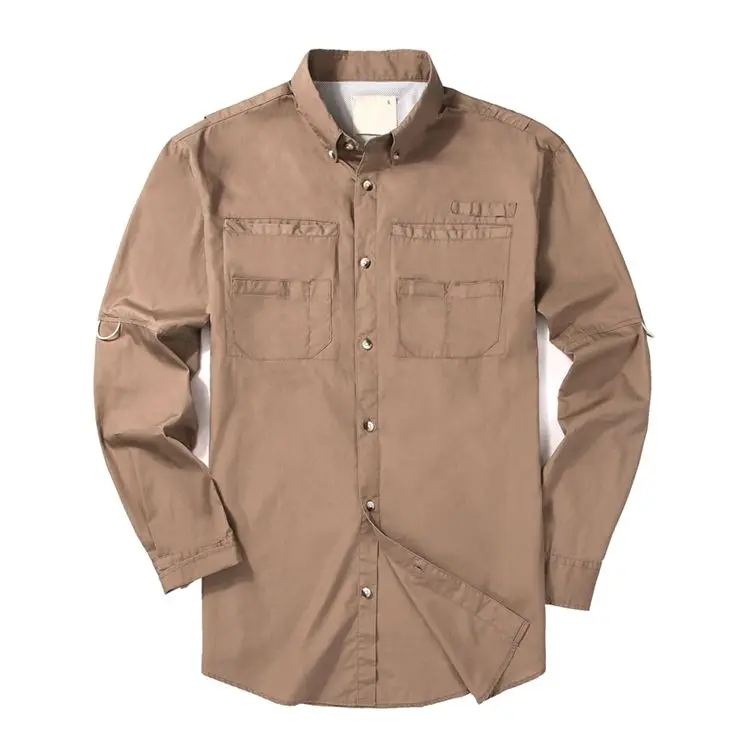 100 Cotton Men Fishing Shirt 