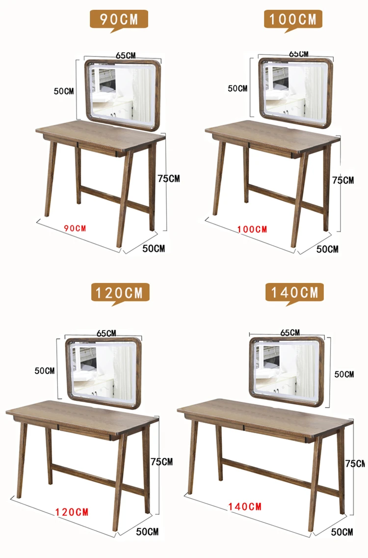 Wood Bedroom Furniture Classic Design Make up Vanity Table Set For Girls