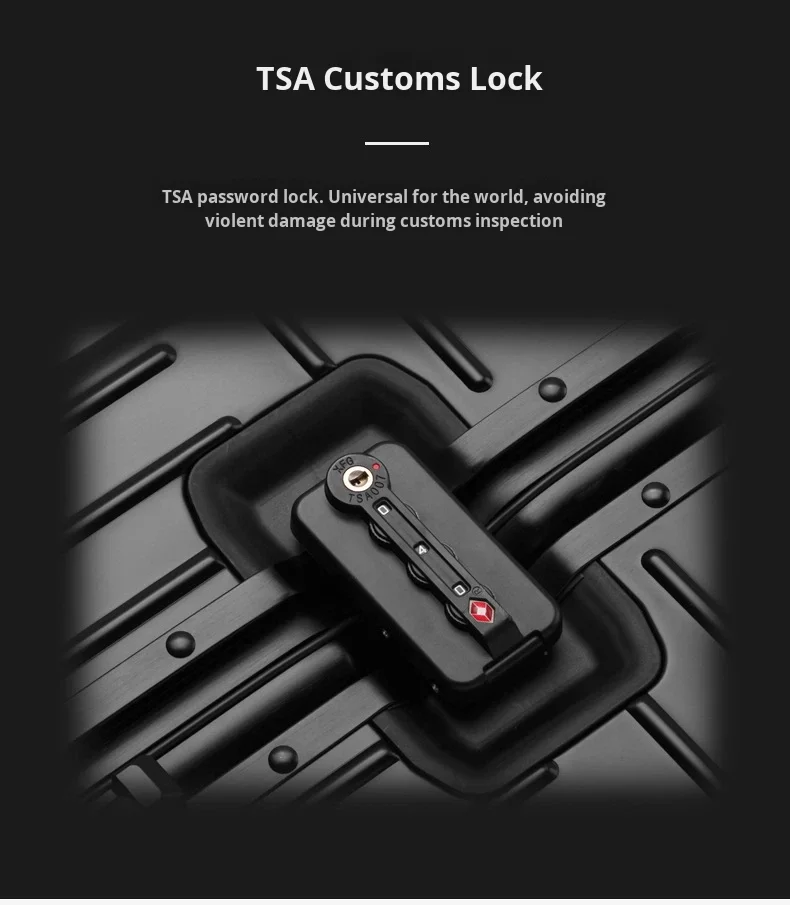 product 2026 modern design aluminum luggage carry on boarding 20 in durable trolley suitcase tsa lock business metal travel case-12