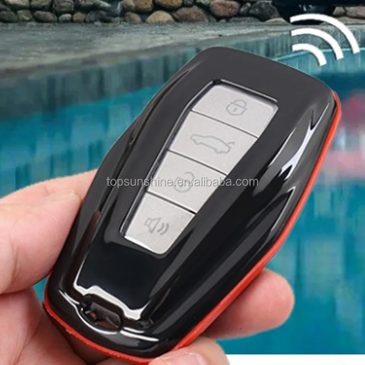 Carbon Fiber Plastic Car Key Fobs Silicone Pad Bag Cover For Geely Coolray Buy Carbon Fiber