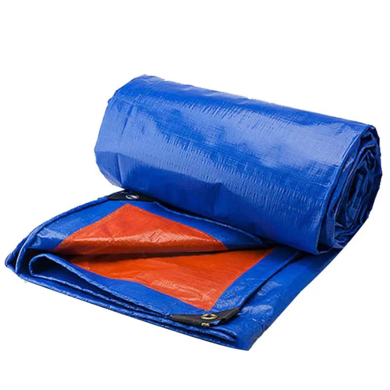 定制蓝色橙色防水油布用于卡车盖