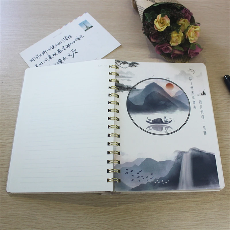 product-Dezheng-Hardcover Notebook 85x11 Spiral Notebook Original Office Business Binder Weekly Plan-1