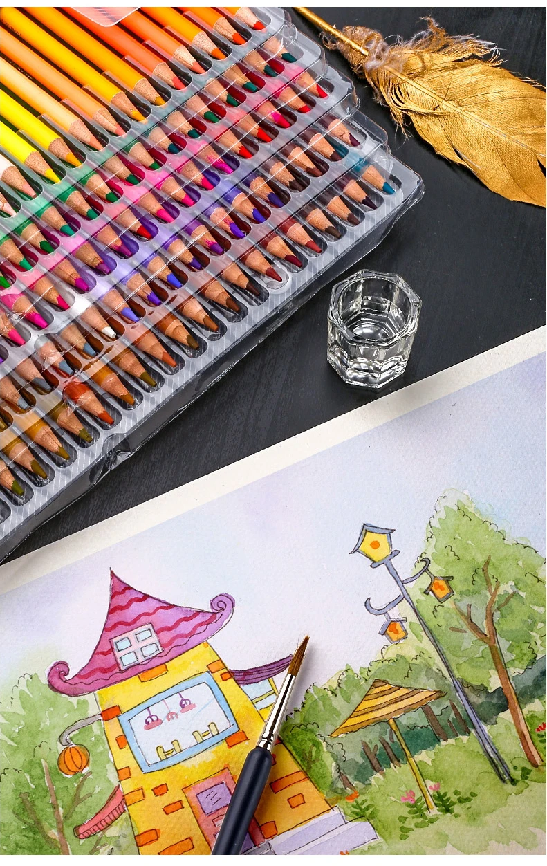 Sketching Painting Oil Pencil Artist Professional Color Pencil Set 48/160 Colors 