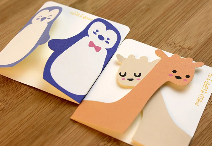 温暖的小动物贺卡创意贺卡短信祝福卡片