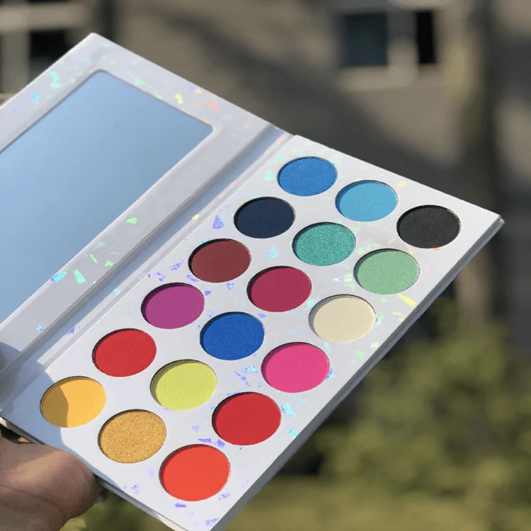 Oem Skin-friendly 18 Colors Long Lasting High Pigment Liquid Private Label White Custom Cheap Eye Shadow Eyeshadow Palette