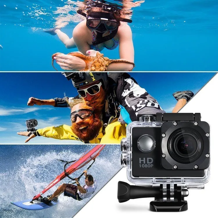Best Action Sports Cameras Full HD 1080P Waterproof 2 Inch LCD Diving Action Camera