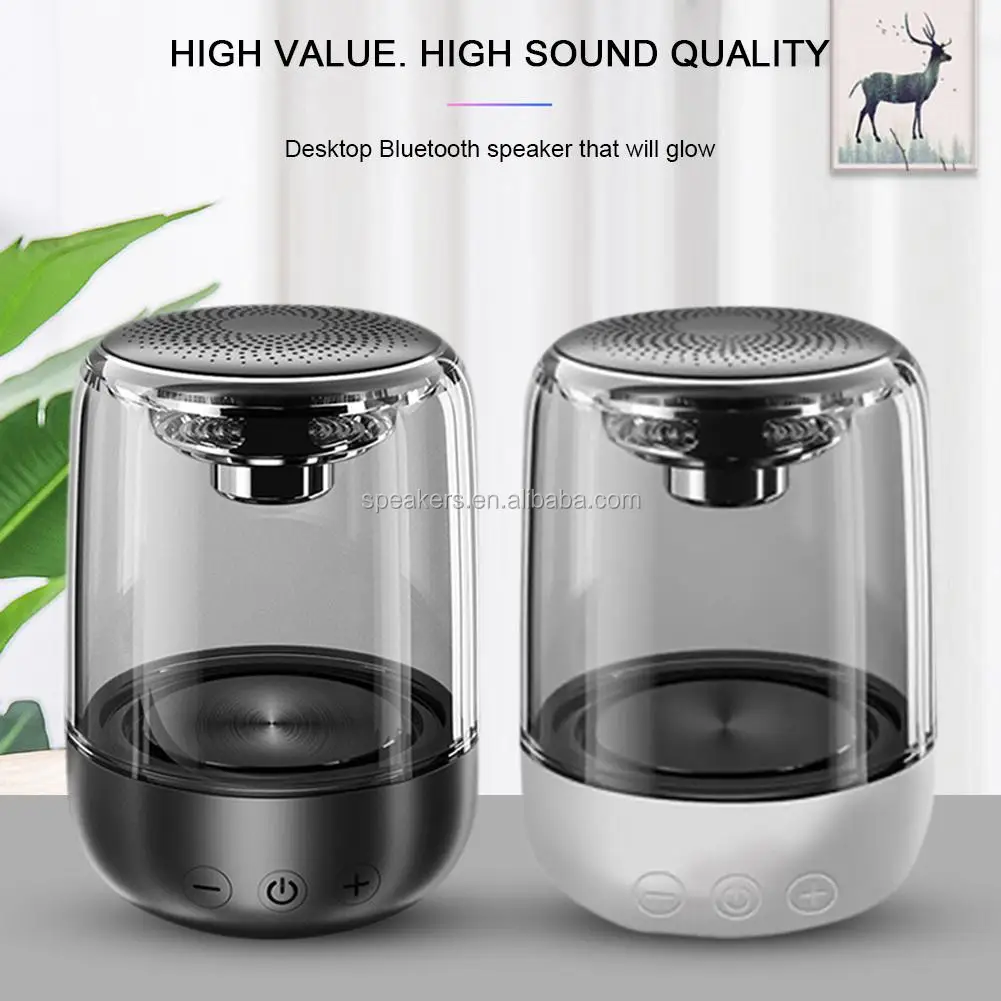 C7 Portable Bluetooth 5.0 Speaker Transparent LED Luminous Subwoofer TWS 6D Surround HIFI Stereo Cool Audio For Mobile Phone - ANKUX.COM