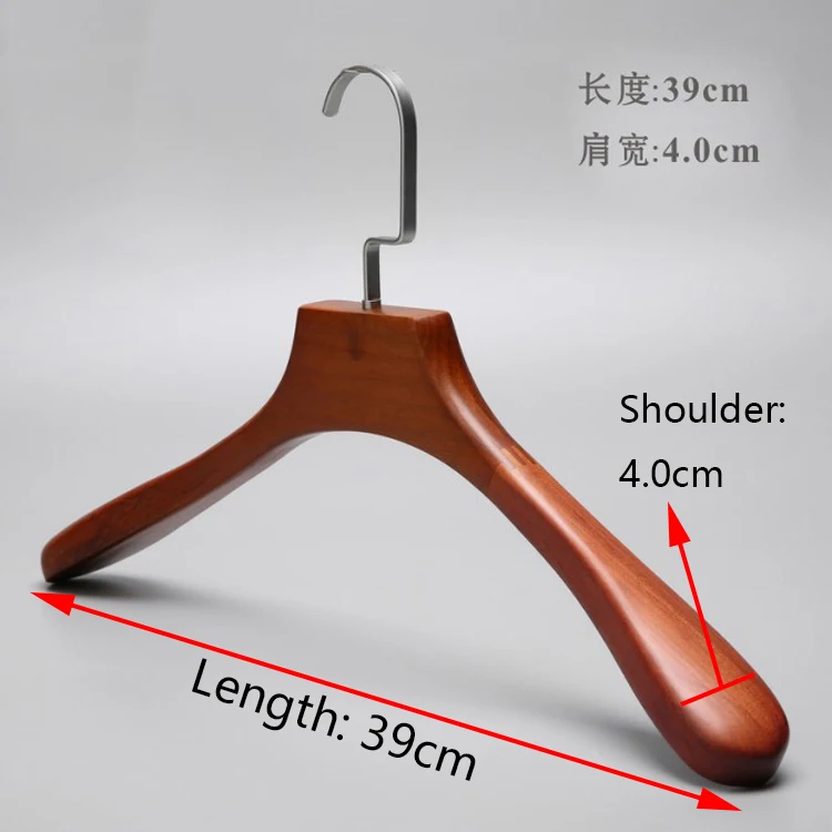 brown wood hanger for top and pants