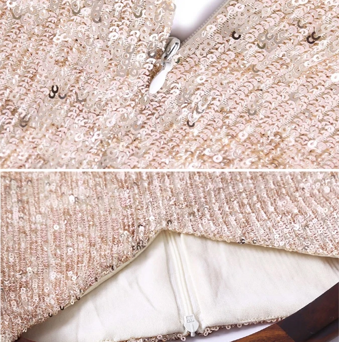 Sequin V-neck Sexy Tassel Slim Dress Party